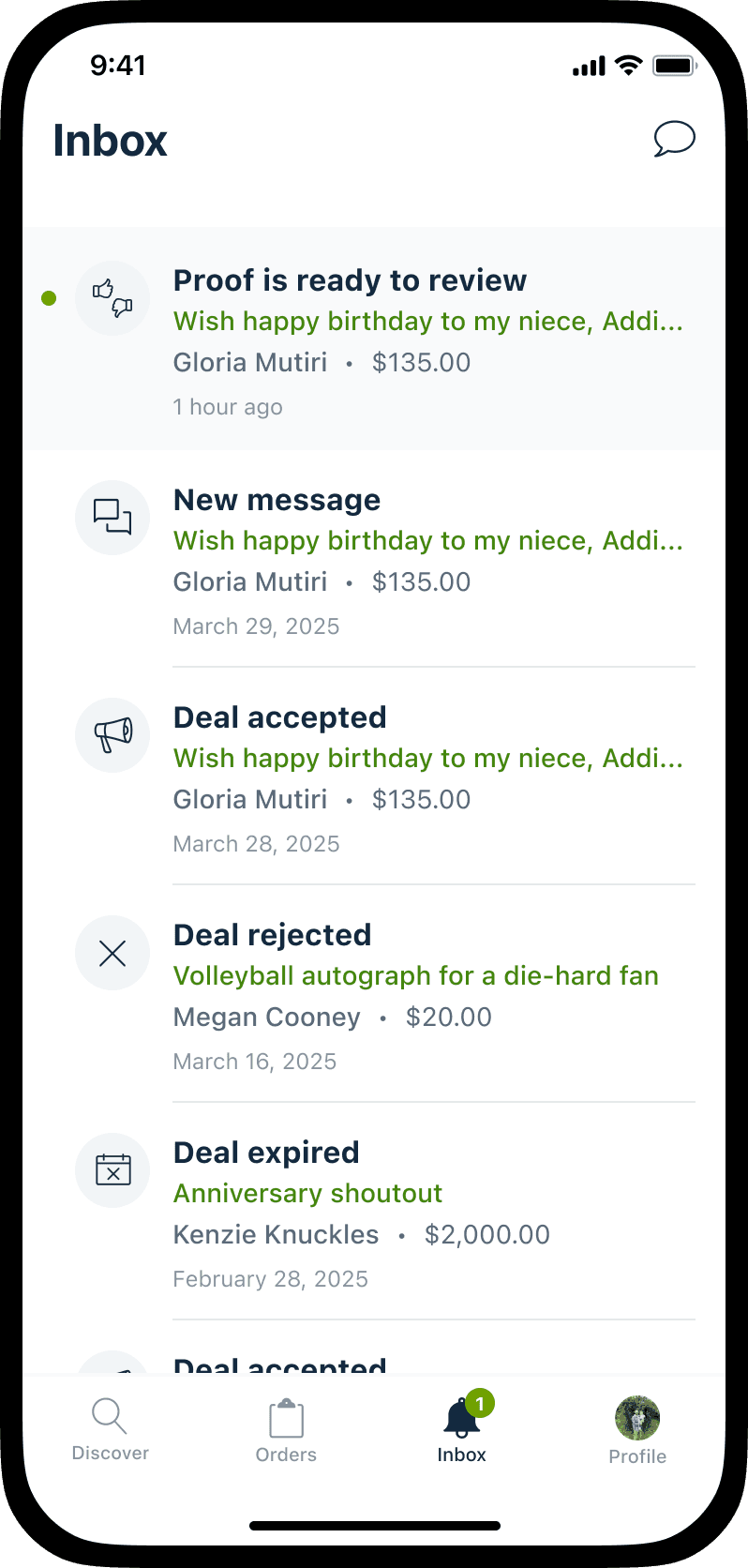 Opendorse screenshot 2